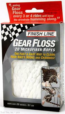 Finish Line Gear Floss 20 X 20-inch Microfiber Mtb Road Cx Bike Detailing Ropes