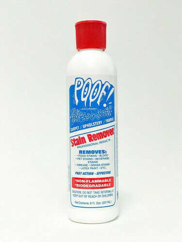 Poof Stain Remover Professional Results Carpet Upholstery Fabric 8 Oz Made Usa