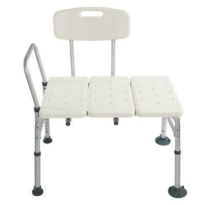 Folding 10 Height Shower Stool Seat Bathroom Transfer Bench Medical Chair White