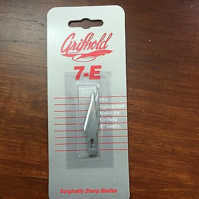 Grifhold 7-e Replacement Blades Xacto Exacto Craft Knife (pack Has 5 Blades)