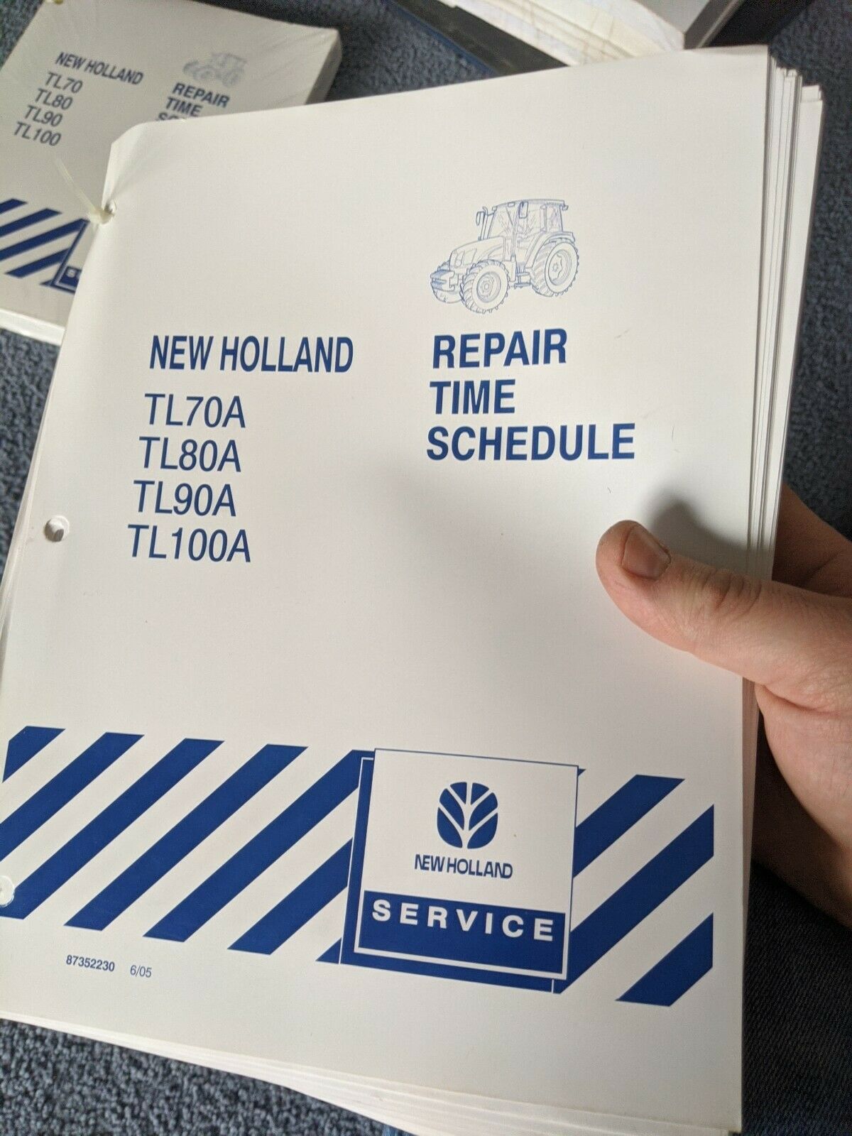 New Holland Tl70 Tl80 Tl90 Tl100 Tractor Repair Time Schedule Flat Rate Manual