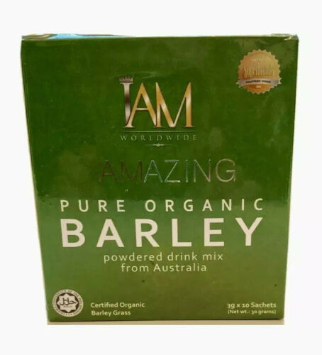 Iam Amazing 1 Box Barley Pure Organic Powder Drink Mix Australia  - Us Seller