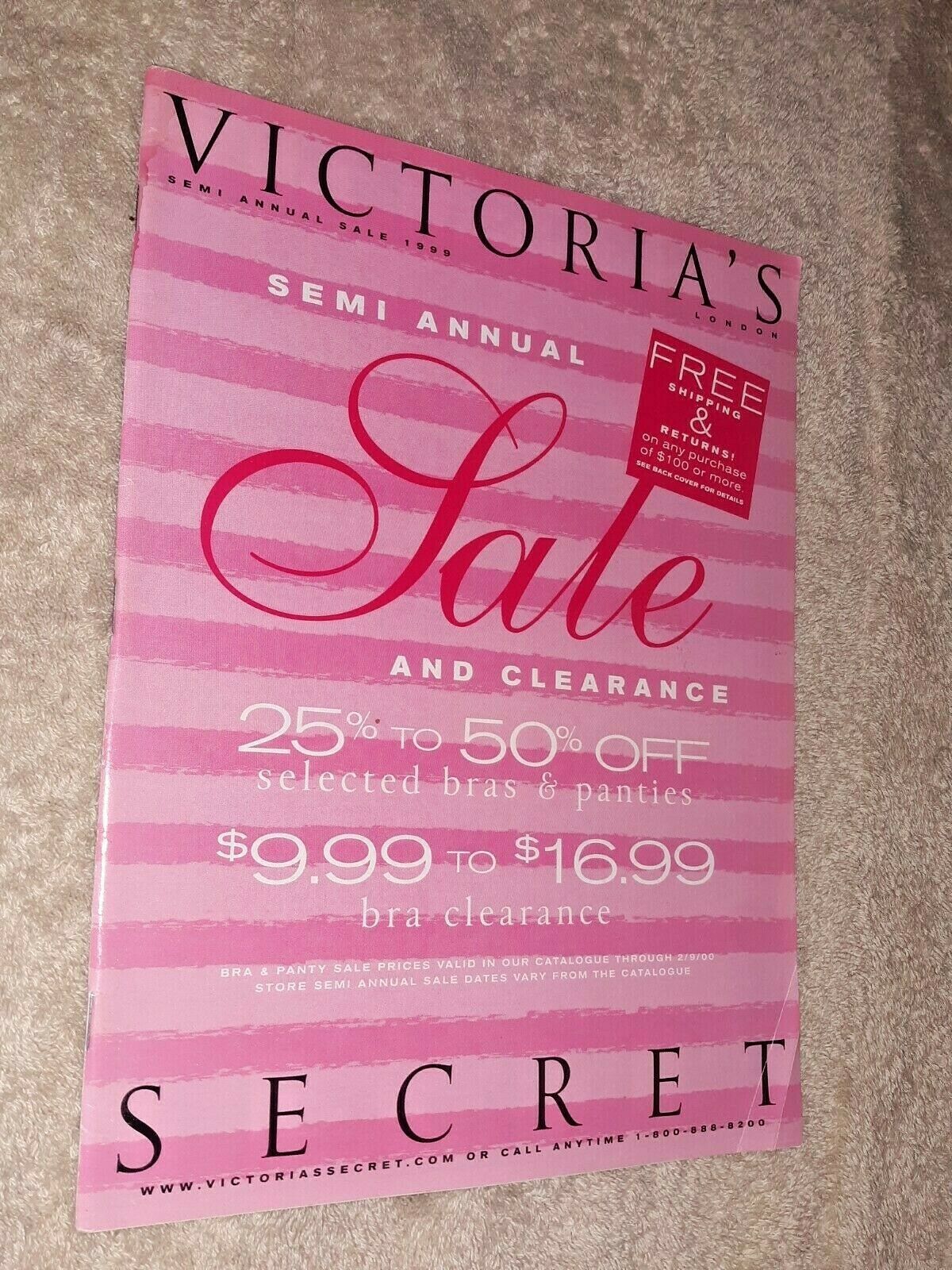 Victoria's Secret London Women's Fashion Catalog - "semi Annual Sale 1999" Issue