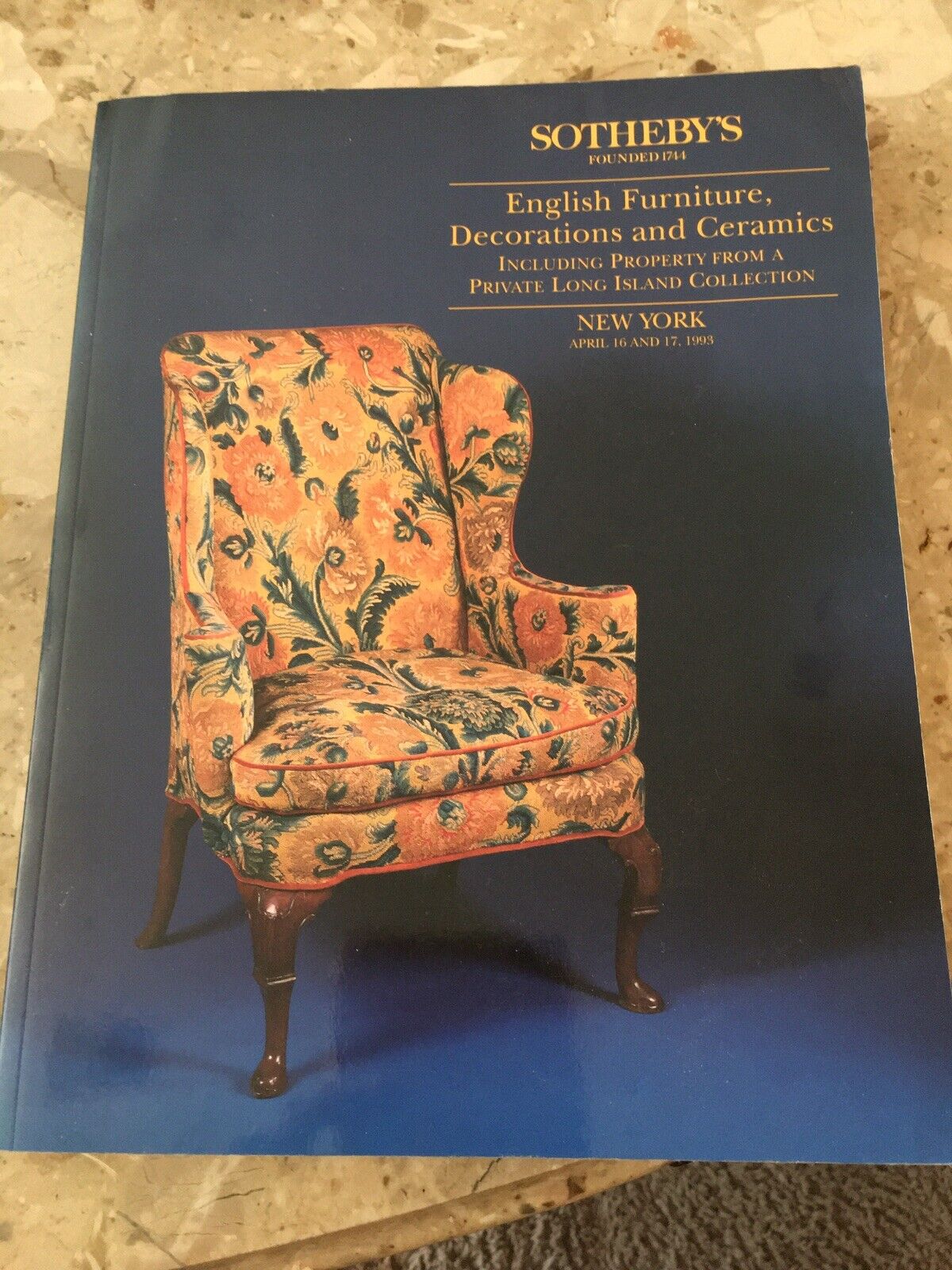 Sothebys Auction Catalog April 16/17 1993 English Furn.  Decorations & Ceramics