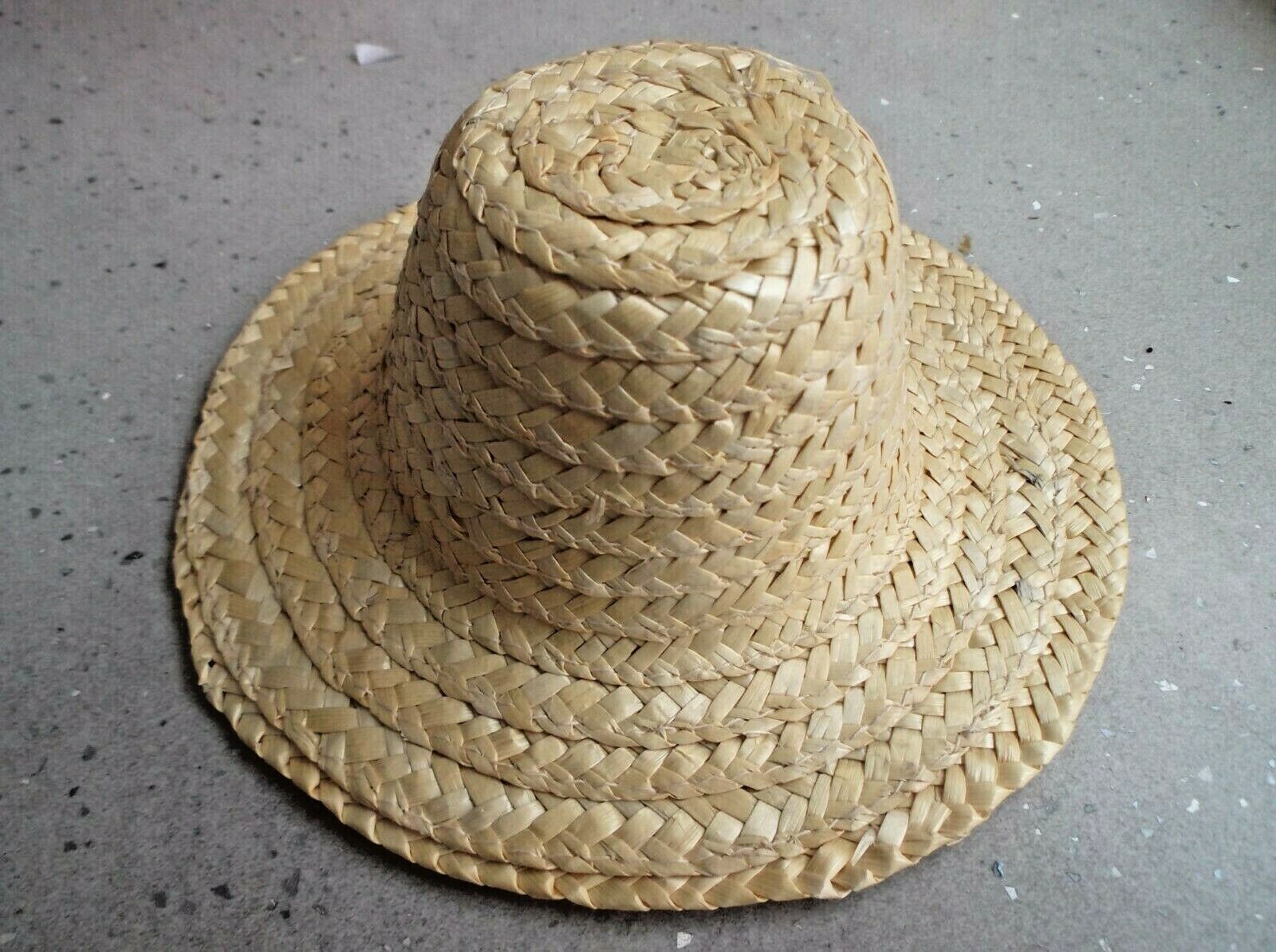Natural Straw Hat Fits An 9 Inch Dolls Head Code B