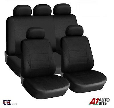 For Skoda Fabia Octavia Roomster Yeti Full Seat Covers Black Set Protectors