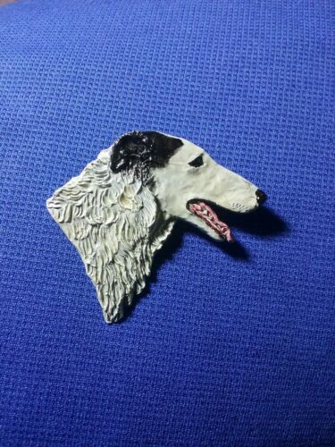 Hand Painted Borzoi Russian Wolfhound Pin Pewter Dog Jewelry By Cindy A. Conter