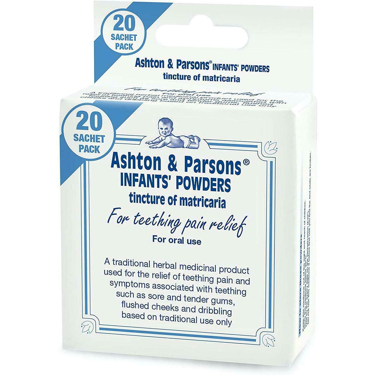 Ashton & Parsons Infant Powders For Teething -20 Sachets (available Multi-pack)