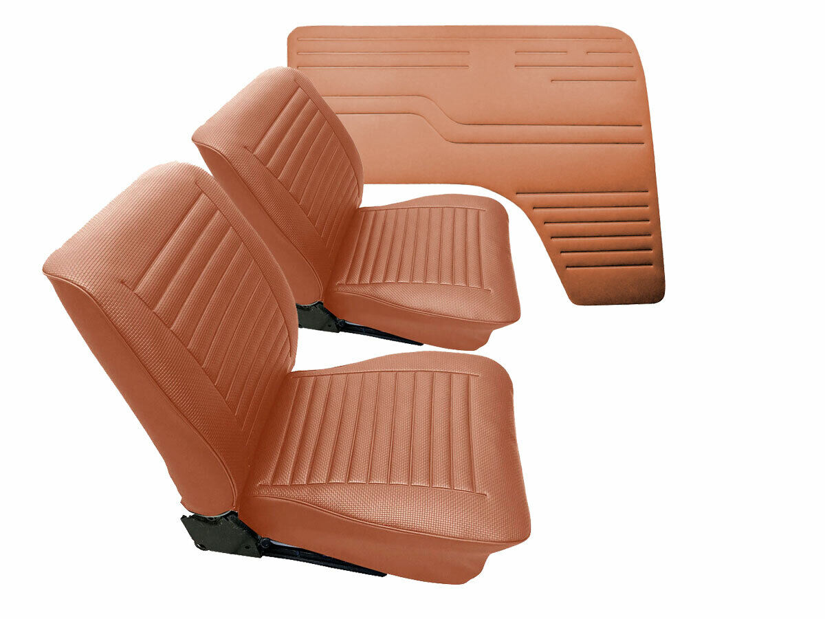 Leatherette Seat Covers And Door Panels Vw T2 Bay Camper 1967-1979 Tobacco