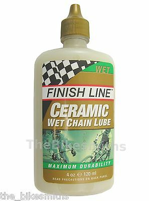 Finish Line Wet Ceramic Bike Lube Chain Oil Drip Bottle Economy Size 4oz