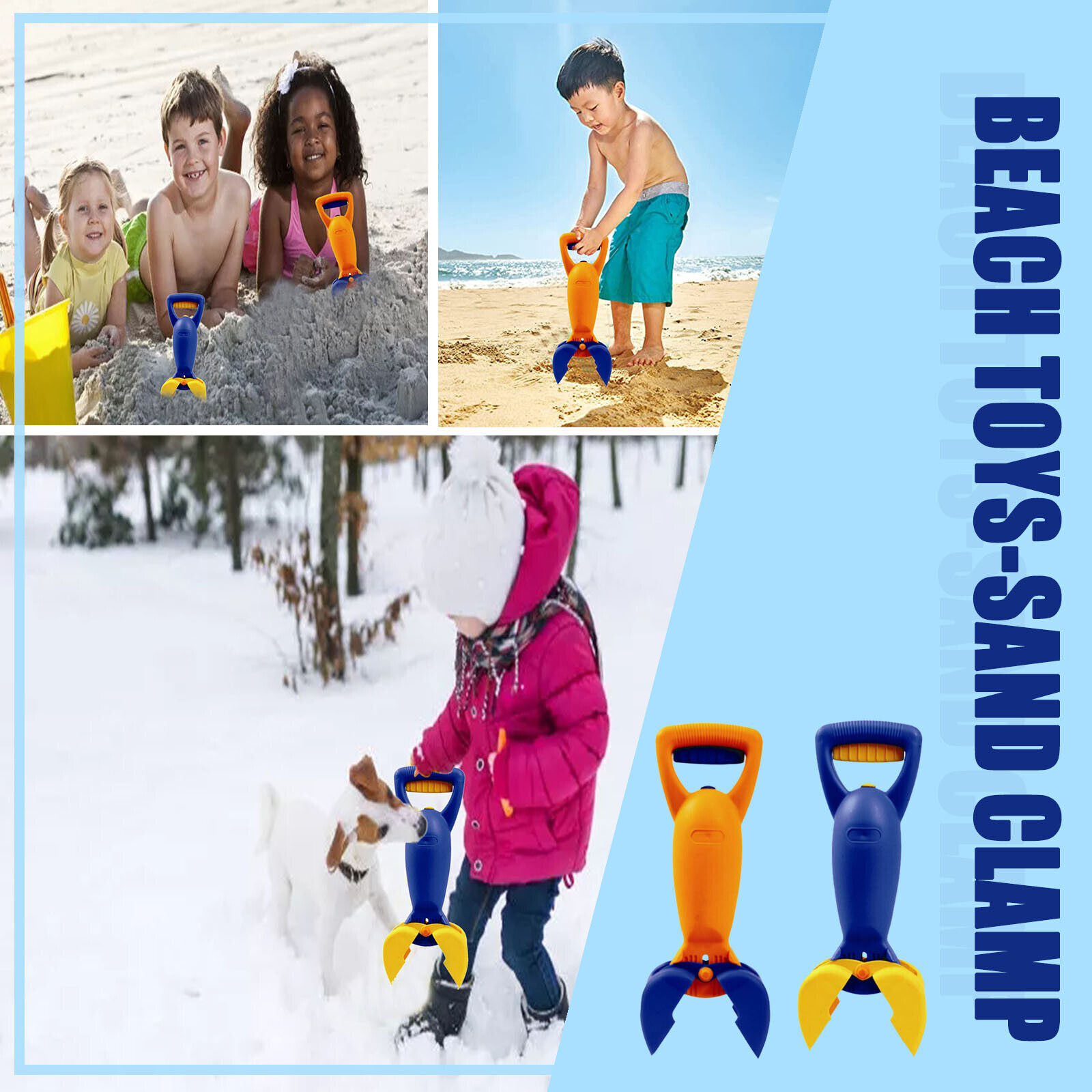 2pcs Multifunctional Children's Snow And Beach Toy Set, Beach Turtle For Kids