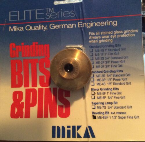 Mika Elite Series Grinding Bits & Pins Me-8sf 1 1/2” Superfine Grit Beveling Bit
