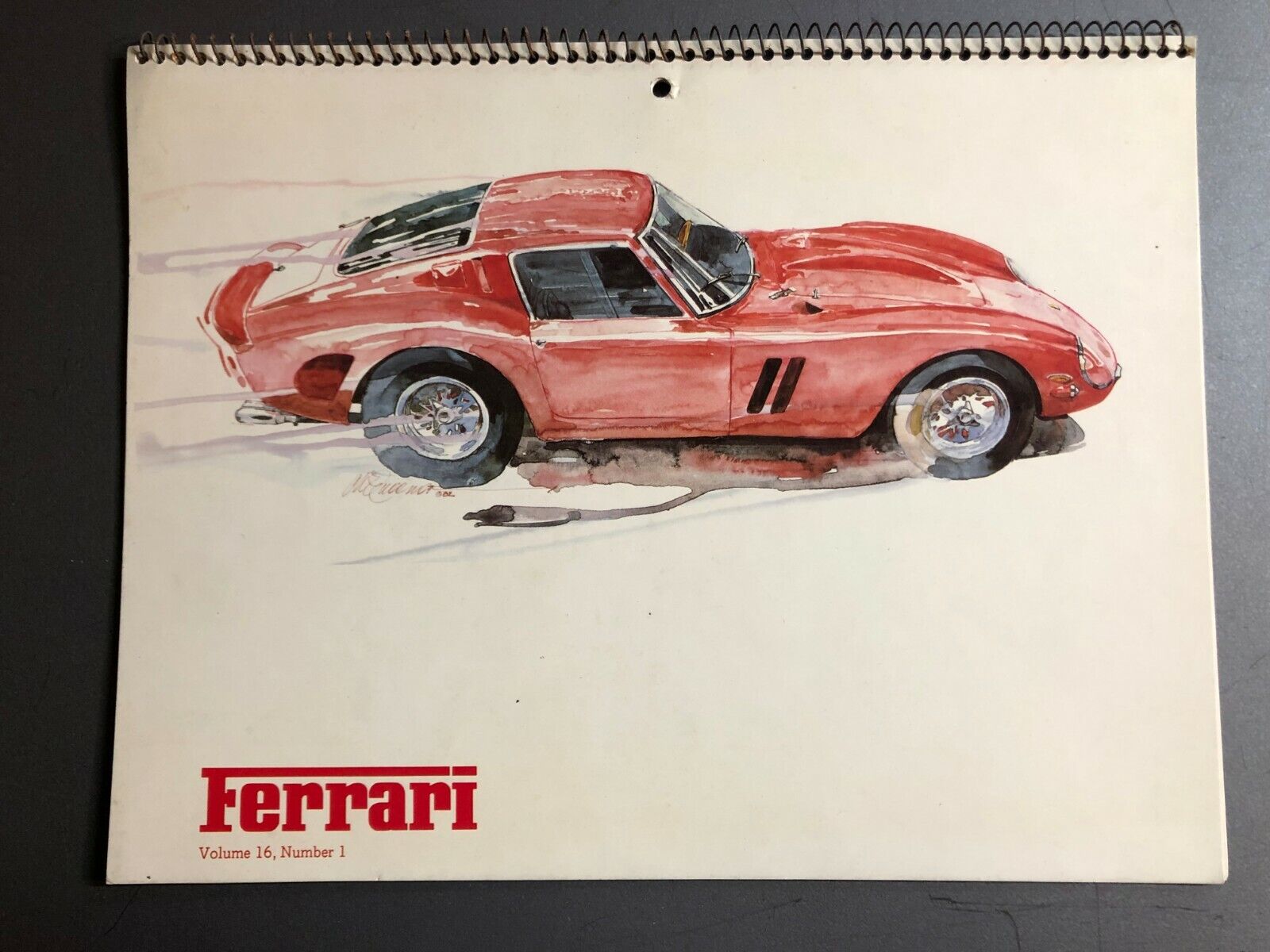 1980s Ferrari Owner's Club Magazine & Calendar Vol#16 #1 -- Rare!! Awesome L@@k