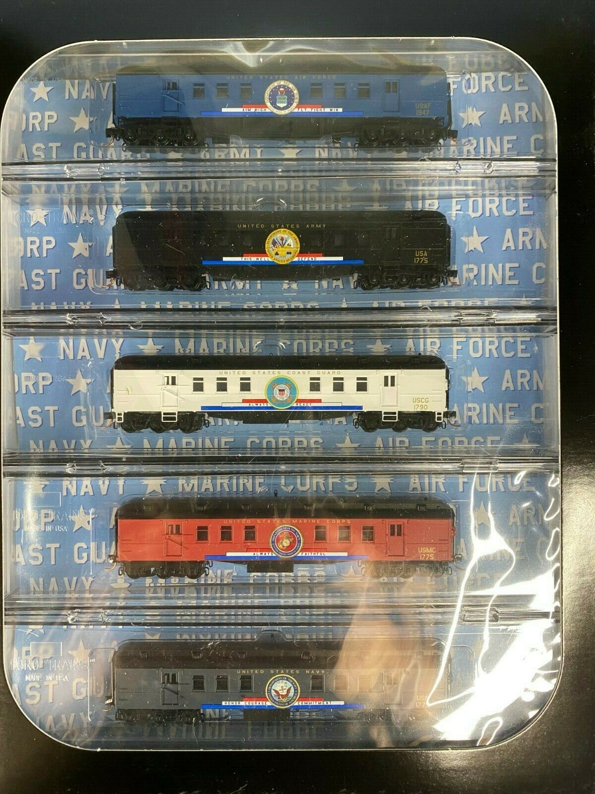 N - Mtl Veteran's Tribute Set (passenger Cars From 5 Branches Of Service) N4629