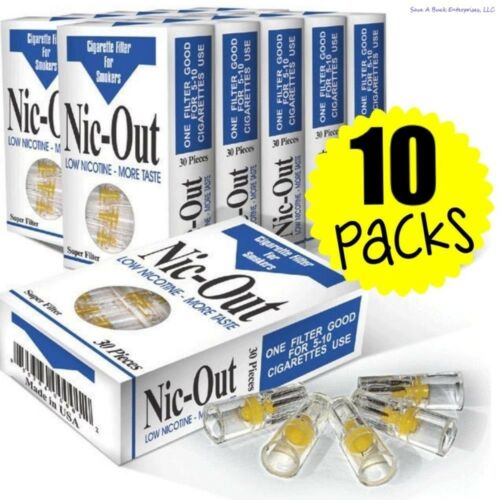 Nic-out Disposable Cigarette Filters 10 Packs (300 Filters) ~ Free Shipping