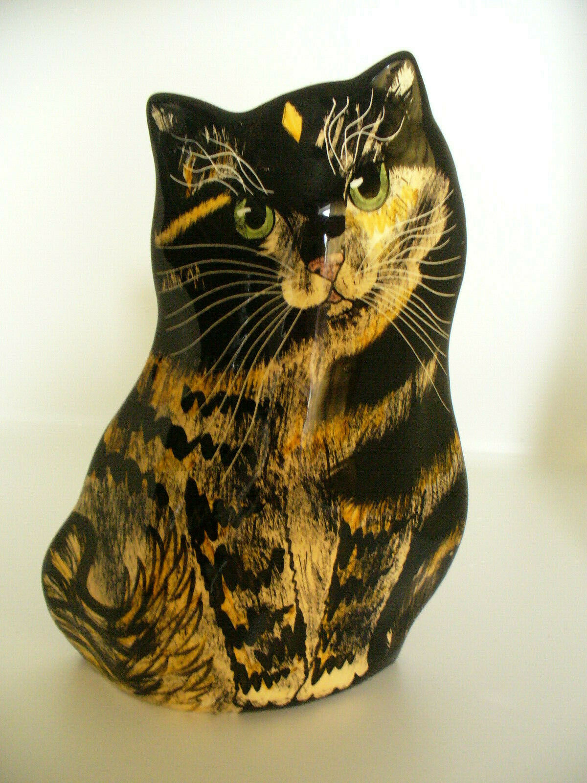 Cats By Nina Lyman Ceramic Vase Tortoiseshell Kitty