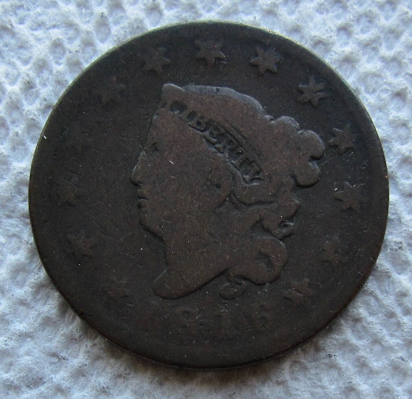 1816 Coronet Head Large Cent Rare Early Date Chocolate Brown Example Full Date