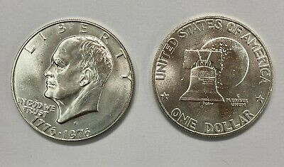 1976 S 40% Silver Eisenhower Ike Dollar  Bu
