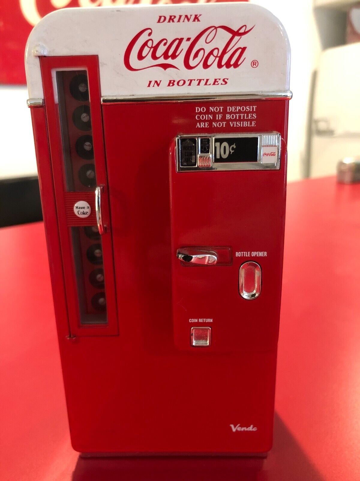 Vintage Coca-cola Vending Machine Bank Ck00257 Very Early Number Works Wth Sound