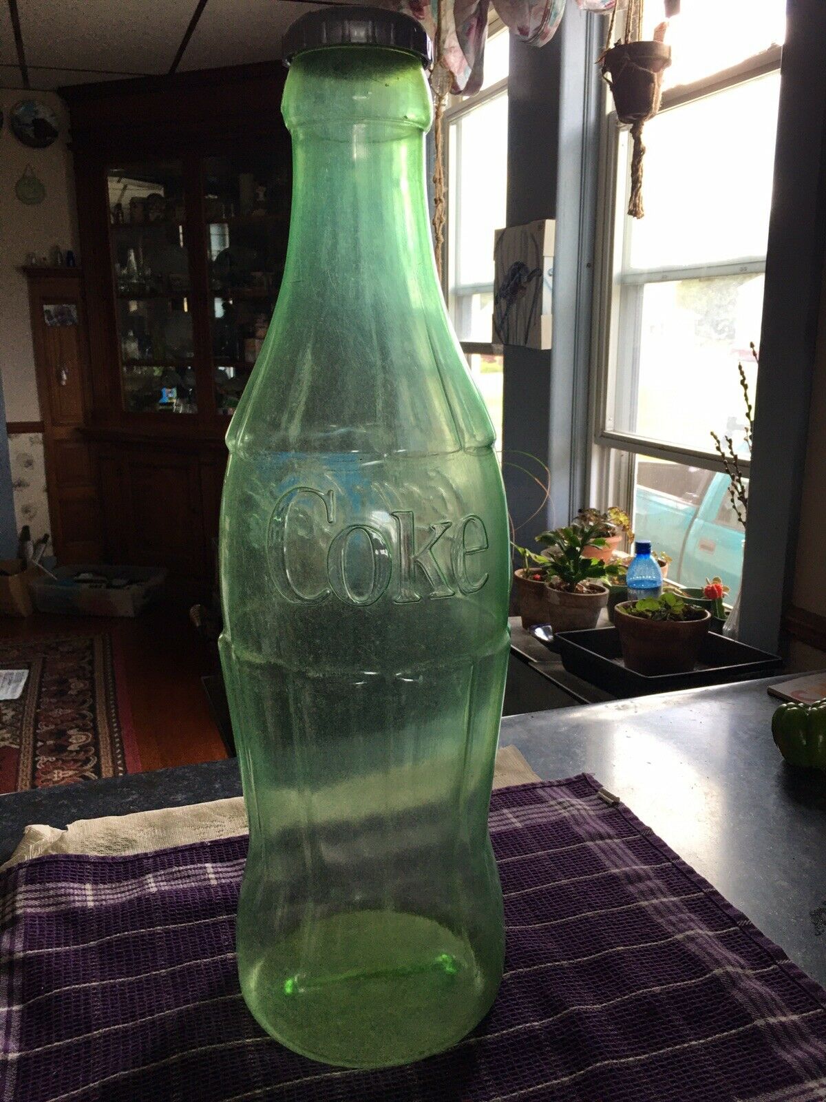 Coca Cola Large Bottle Bank 22 1/2” Tall