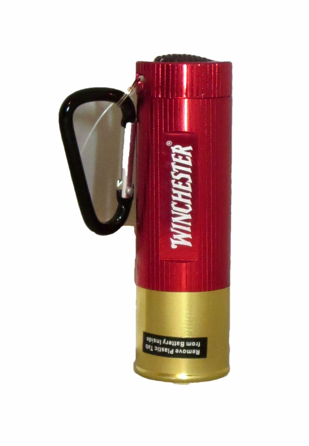 Winchester Shotgun Shell Flashlight 9 Led Red Gold New Carabiner Clip