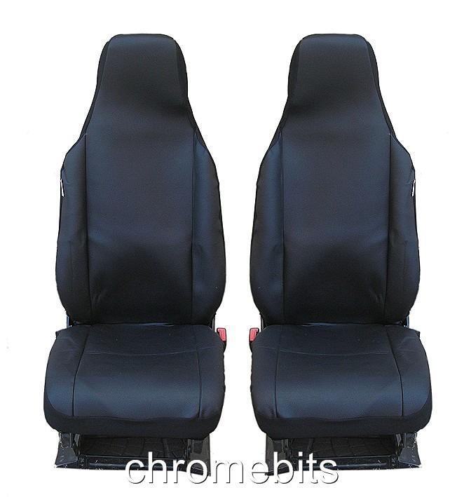 Front Black Fabric Seat Covers 1+1 For Dacia Duster Sandero Logan Mcv