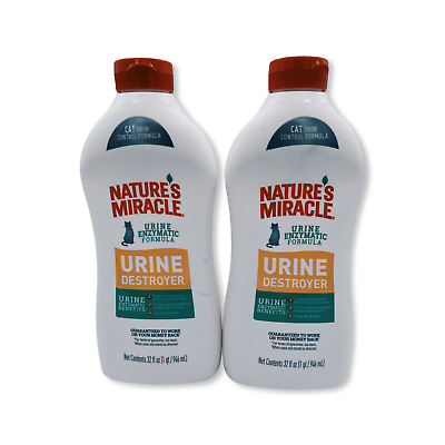 Natures Miracle Cats Urine Destroyer 32oz (2pack) Free Shipping