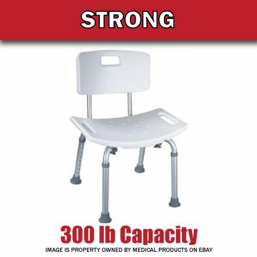 300 Lb. Elderly Bathtub Bath Tub Shower Seat Chair Bench Stool With Back Support
