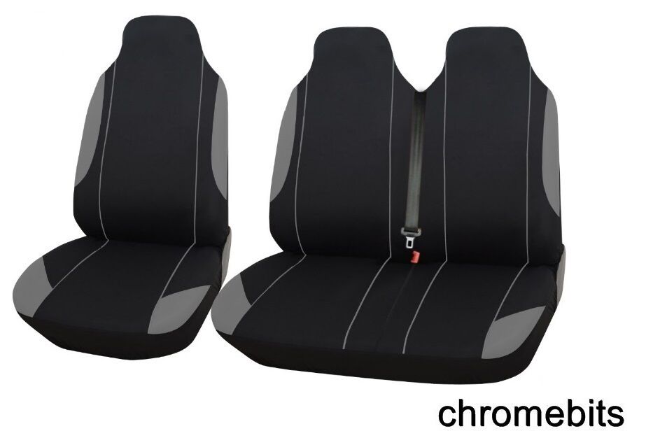2+1 Grey Back Comfort Fabric Seat Covers For Ford Transit Custom