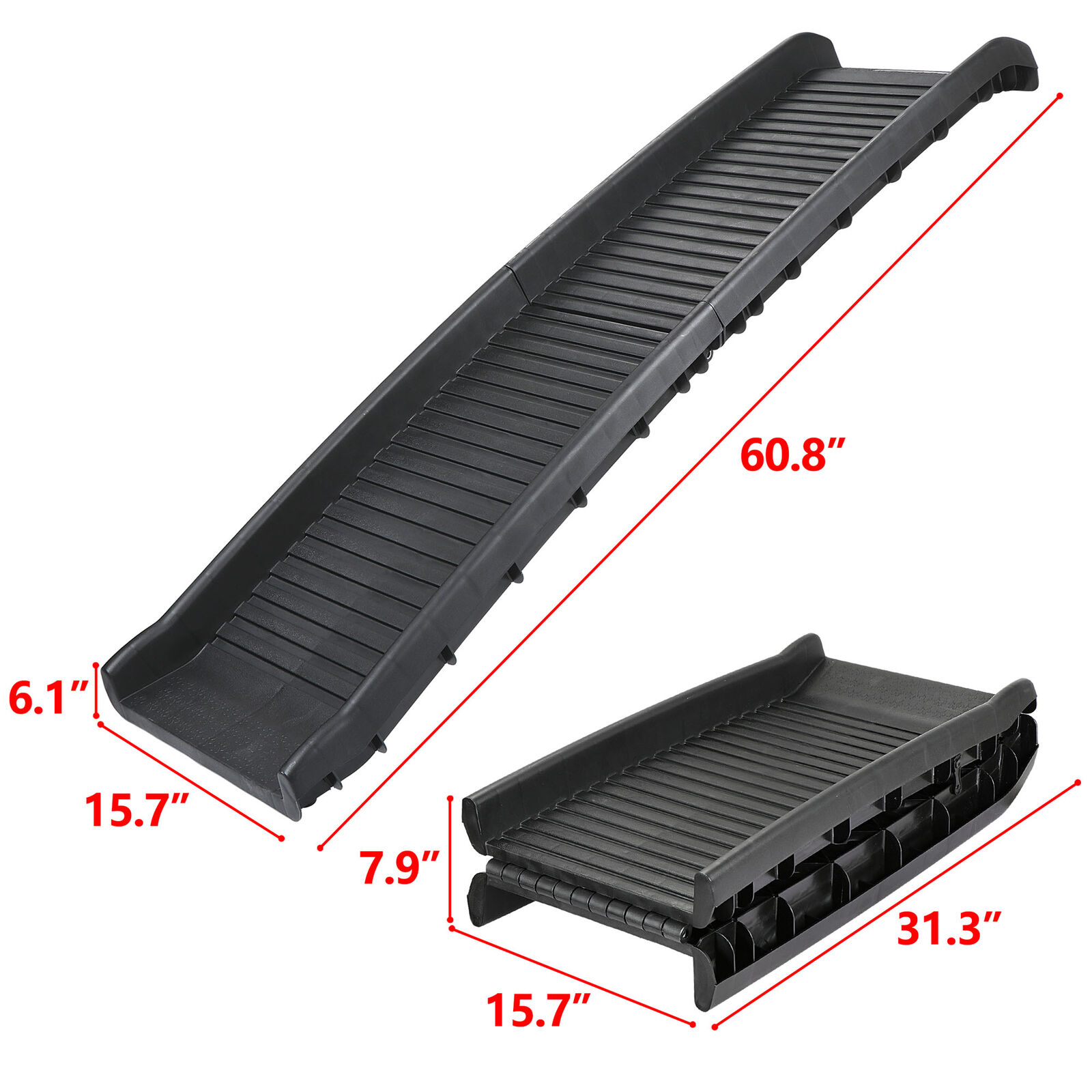 High Traction Dog Pet Ramp Light Weight Foldable For Car Suv Truck Rubber Feet