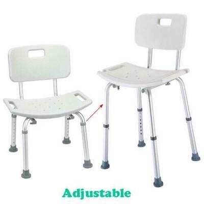 300 Lb. Elderly Bathroom Bath Shower Seat Chair Bench Stool With Back Support