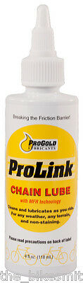 Prolink Progold Bike Chain Lube 4oz Drip Pro Link Pro Gold Lubricant