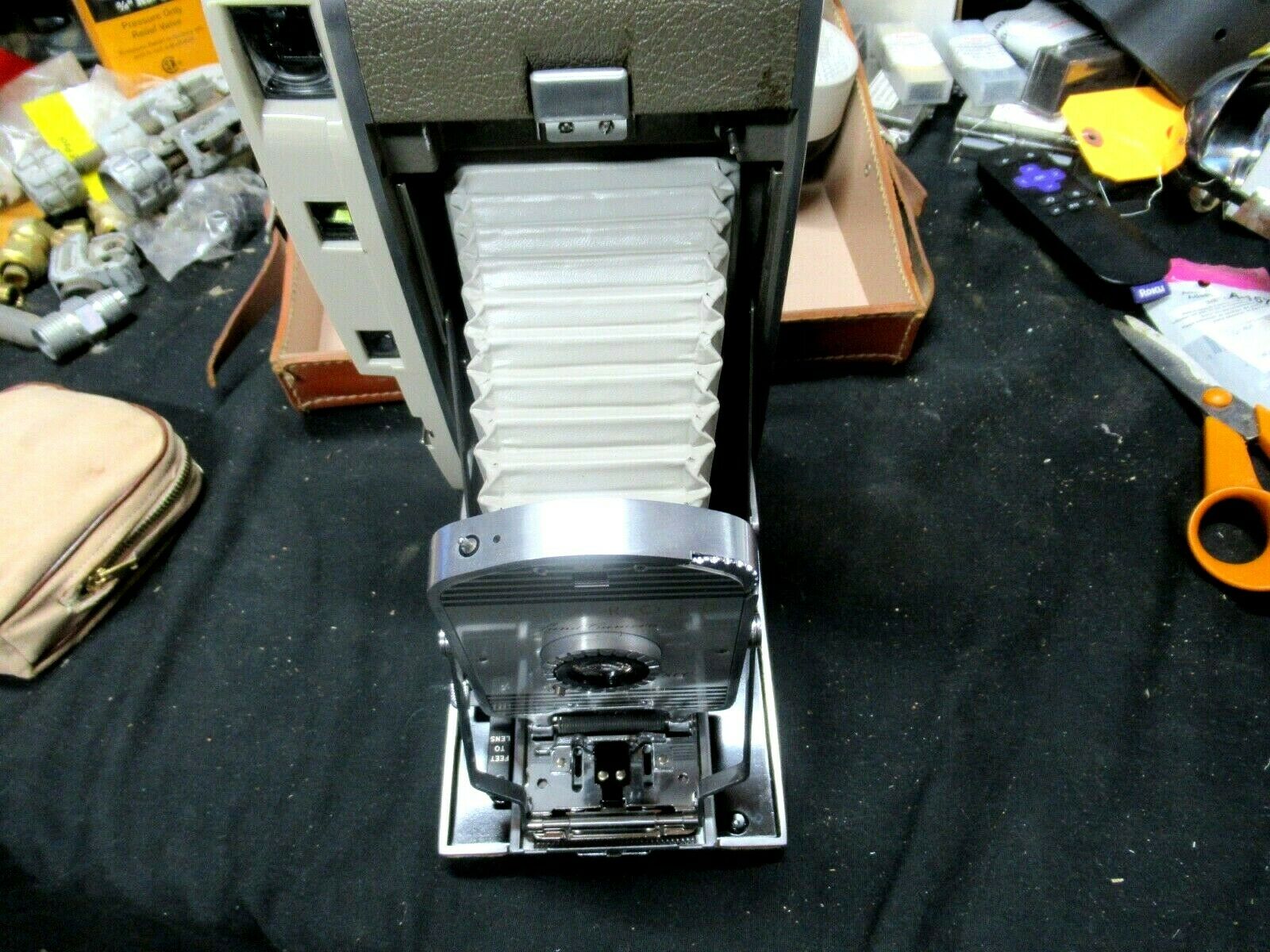 Vintage Polaroid 800 Land Camera, Case, Photoelectric Shutter, & Winklight Flash