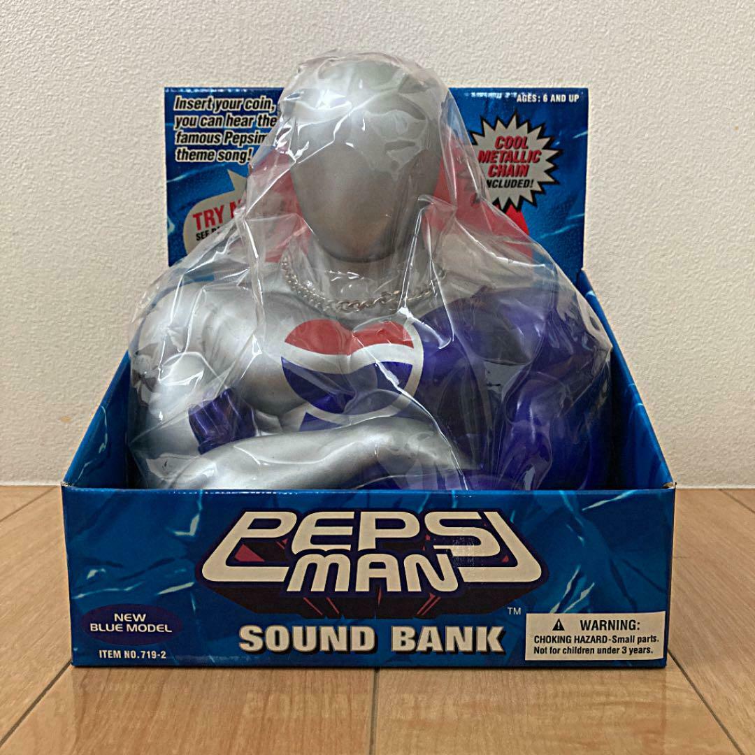 Pepsi Man Sound Bank Blue Model 1998s Very Rare Limited Item From Japan [mo]