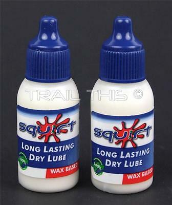 2 - Pack Squirt Long Lasting Dry Bicycle Chain Lube Wax Emulsion Road Mtb 0.50oz