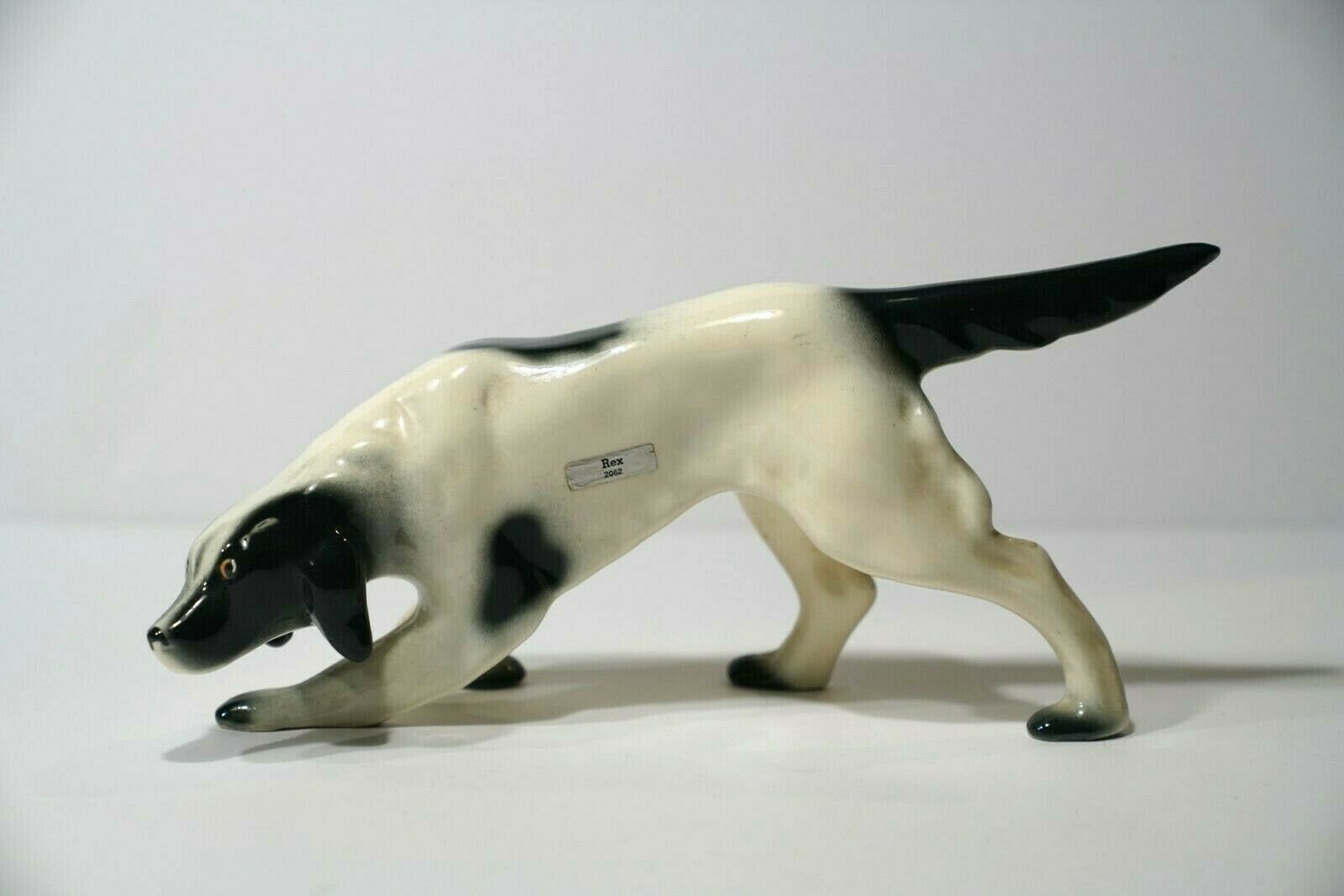 Vintage Robert Simmons Porcelain Dog Figurine Rex Russian Wolfhound-1950's